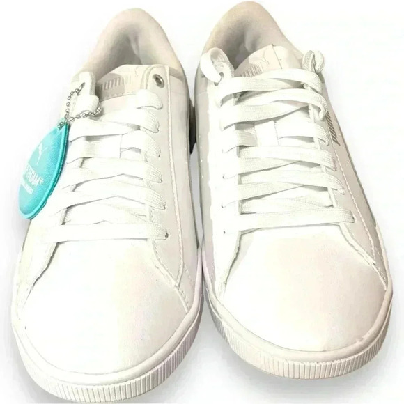NWT Puma VIKKY V2 METALLIC SHOES With Box White and Silver Women’s size 7.5 - Picture 3 of 10